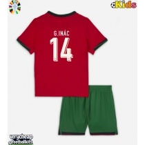 Portugal Goncalo Inacio #14 Replica Home Minikit Euro 2024 Short Sleeve (+ pants)